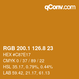 Color code: RGB 200.1 126.8 23 | qconv.com