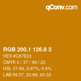 Color code: RGB 200.1 126.8 3 | qconv.com