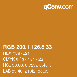 Color code: RGB 200.1 126.8 33 | qconv.com