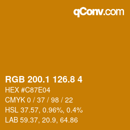 Farbcode: RGB 200.1 126.8 4 | qconv.com