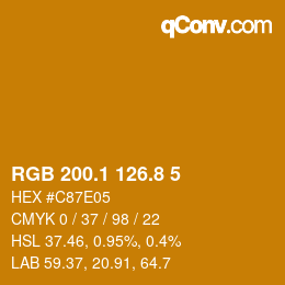Color code: RGB 200.1 126.8 5 | qconv.com