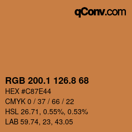 Color code: RGB 200.1 126.8 68 | qconv.com