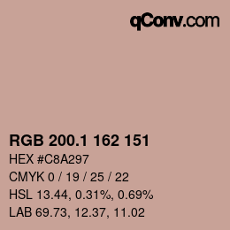 Color code: RGB 200.1 162 151 | qconv.com