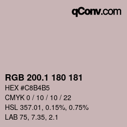 カラーコード: RGB 200.1 180 181 | qconv.com