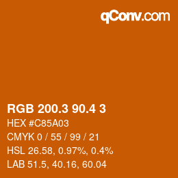 カラーコード: RGB 200.3 90.4 3 | qconv.com