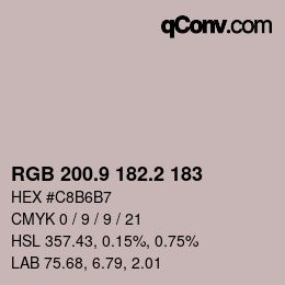 Farbcode: RGB 200.9 182.2 183 | qconv.com