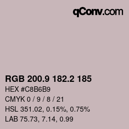 Farbcode: RGB 200.9 182.2 185 | qconv.com
