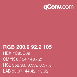 Color code: RGB 200.9 92.2 105 | qconv.com