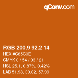 Color code: RGB 200.9 92.2 14 | qconv.com