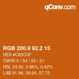 Color code: RGB 200.9 92.2 15 | qconv.com