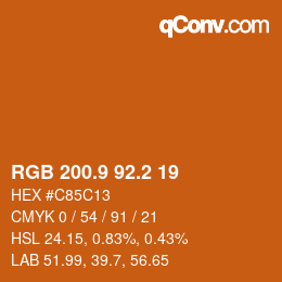 Color code: RGB 200.9 92.2 19 | qconv.com