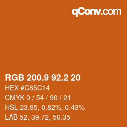Color code: RGB 200.9 92.2 20 | qconv.com
