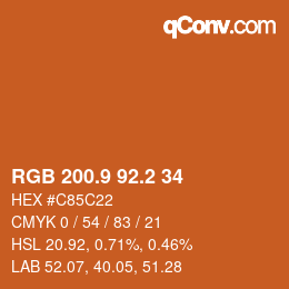 Color code: RGB 200.9 92.2 34 | qconv.com