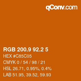 Color code: RGB 200.9 92.2 5 | qconv.com