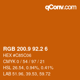 カラーコード: RGB 200.9 92.2 6 | qconv.com