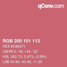 Código de color: RGB 200 101 113 | qconv.com