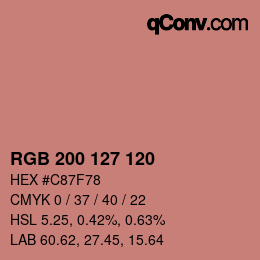Code couleur: RGB 200 127 120 | qconv.com