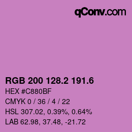 カラーコード: RGB 200 128.2 191.6 | qconv.com