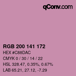 Color code: RGB 200 141 172 | qconv.com