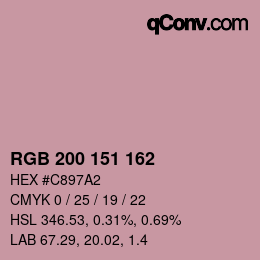 Color code: RGB 200 151 162 | qconv.com