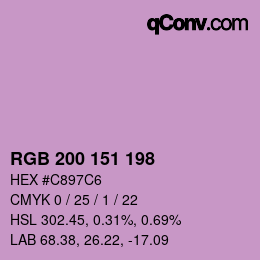 Color code: RGB 200 151 198 | qconv.com