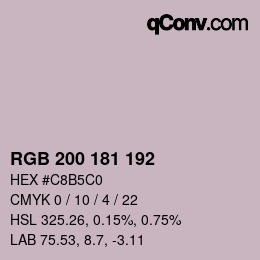Code couleur: RGB 200 181 192 | qconv.com