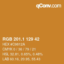 カラーコード: RGB 201.1 129 42 | qconv.com