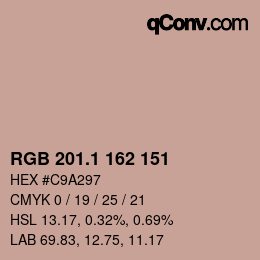 カラーコード: RGB 201.1 162 151 | qconv.com