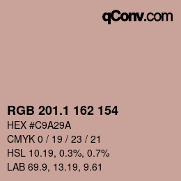 カラーコード: RGB 201.1 162 154 | qconv.com