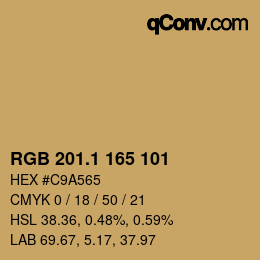 カラーコード: RGB 201.1 165 101 | qconv.com