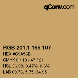 カラーコード: RGB 201.1 165 107 | qconv.com