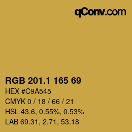 カラーコード: RGB 201.1 165 69 | qconv.com