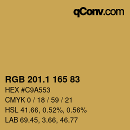 カラーコード: RGB 201.1 165 83 | qconv.com