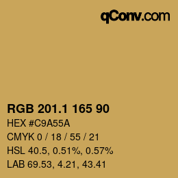 カラーコード: RGB 201.1 165 90 | qconv.com