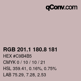 Farbcode: RGB 201.1 180.8 181 | qconv.com