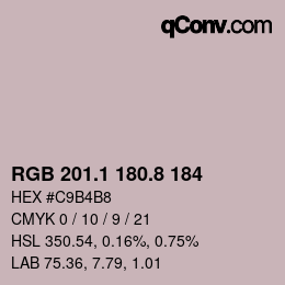 カラーコード: RGB 201.1 180.8 184 | qconv.com
