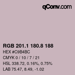 Farbcode: RGB 201.1 180.8 188 | qconv.com