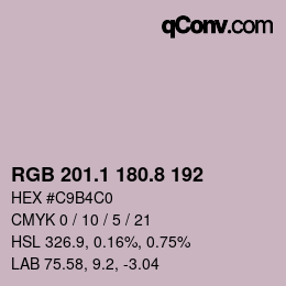 Color code: RGB 201.1 180.8 192 | qconv.com