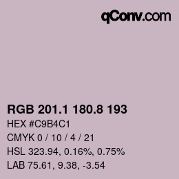 カラーコード: RGB 201.1 180.8 193 | qconv.com