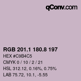 Color code: RGB 201.1 180.8 197 | qconv.com