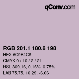 Farbcode: RGB 201.1 180.8 198 | qconv.com