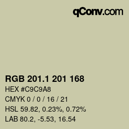 Color code: RGB 201.1 201 168 | qconv.com