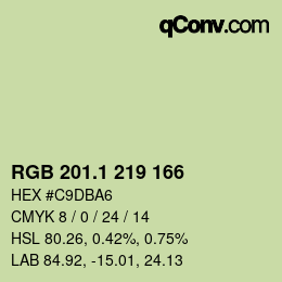 カラーコード: RGB 201.1 219 166 | qconv.com