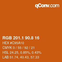Farbcode: RGB 201.1 90.8 16 | qconv.com