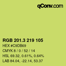 カラーコード: RGB 201.3 219 105 | qconv.com