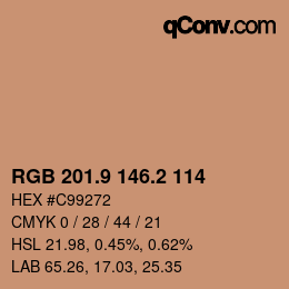 Color code: RGB 201.9 146.2 114 | qconv.com