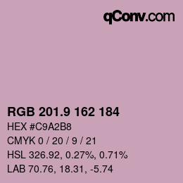 カラーコード: RGB 201.9 162 184 | qconv.com