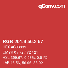 Farbcode: RGB 201.9 56.2 57 | qconv.com