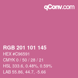 Color code: RGB 201 101 145 | qconv.com