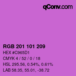 Color code: RGB 201 101 209 | qconv.com